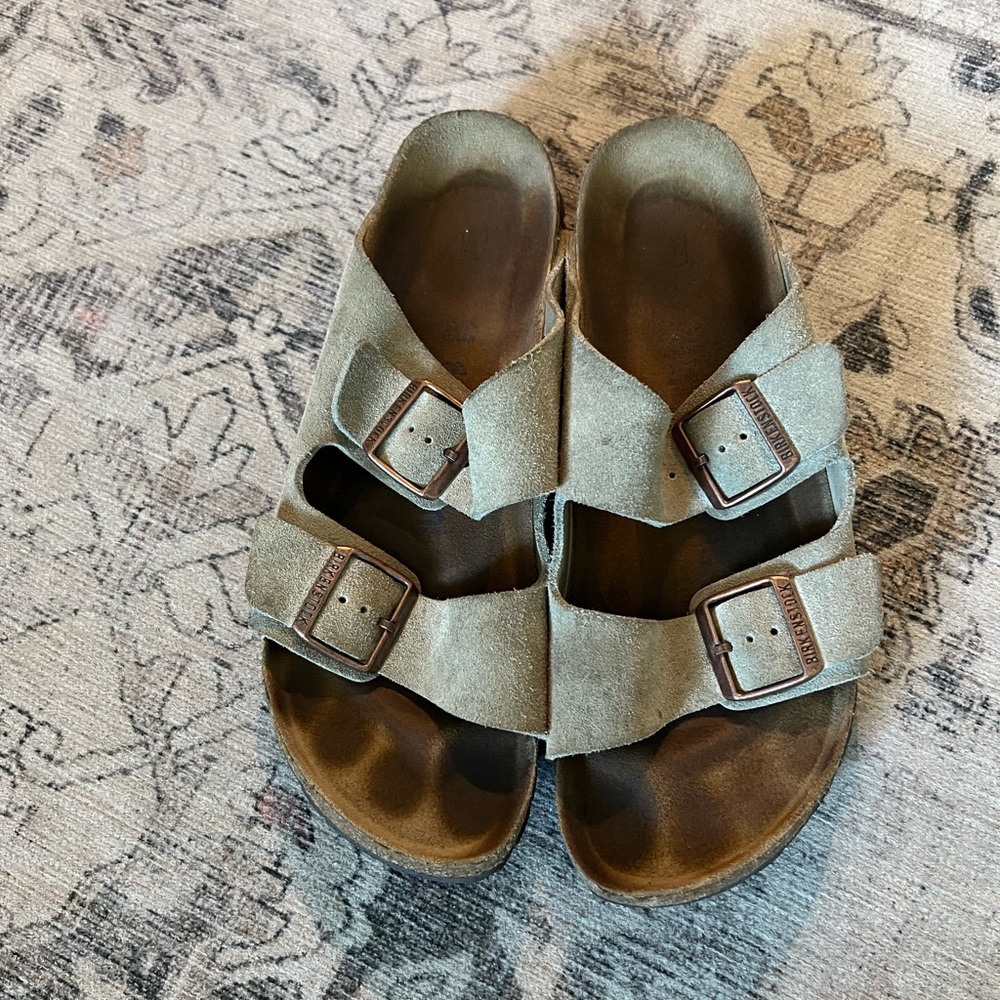Birkenstock Taupe Suede Sandals